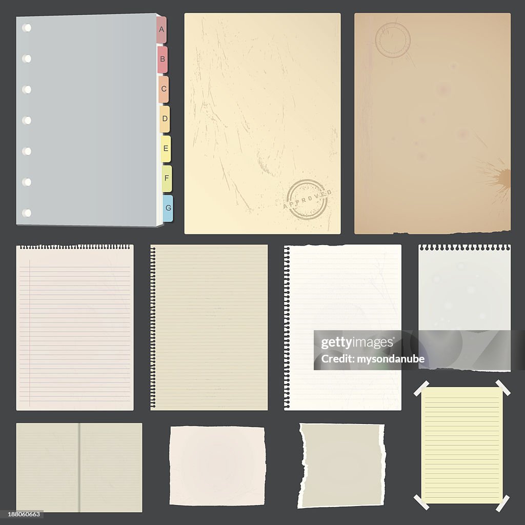 Vintage look distressed papers collection