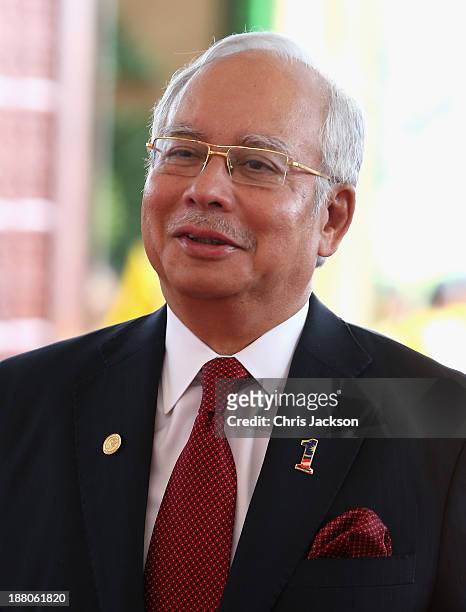 Prime Minister of Malaysia Dato' Sri Haji Mohammad Najib bin Tun Haji Abdul Razak arrives for the Commonwealth Heads of Government 2013 Opening...