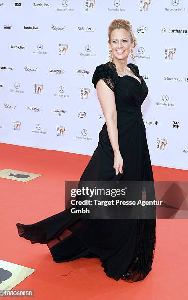 Barbara Schoeneberger attends the Bambi Awards 2013 at Stage Theater on November 14, 2013 in Berlin, Germany.