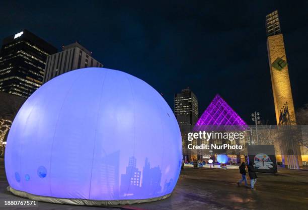 Edmonton's Town Hall on Churchill Square hosts an unconventional light exhibition headlined by the interactive 'moonGARDEN' display, skipping the...