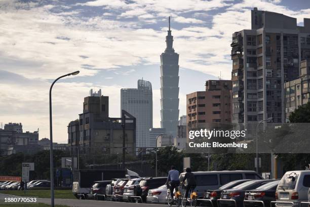 The Taipei 101 building in Taipei, Taiwan, on Wednesday, Dec. 27, 2023. Next month Taiwan holds presidential and legislature elections that will help...