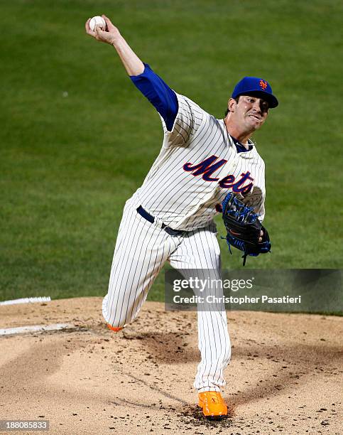 National League All-Star Matt Harvey of the New York Mets throws a pitch in the top of the first inning during the 84th MLB All-Star Game on July 16,...