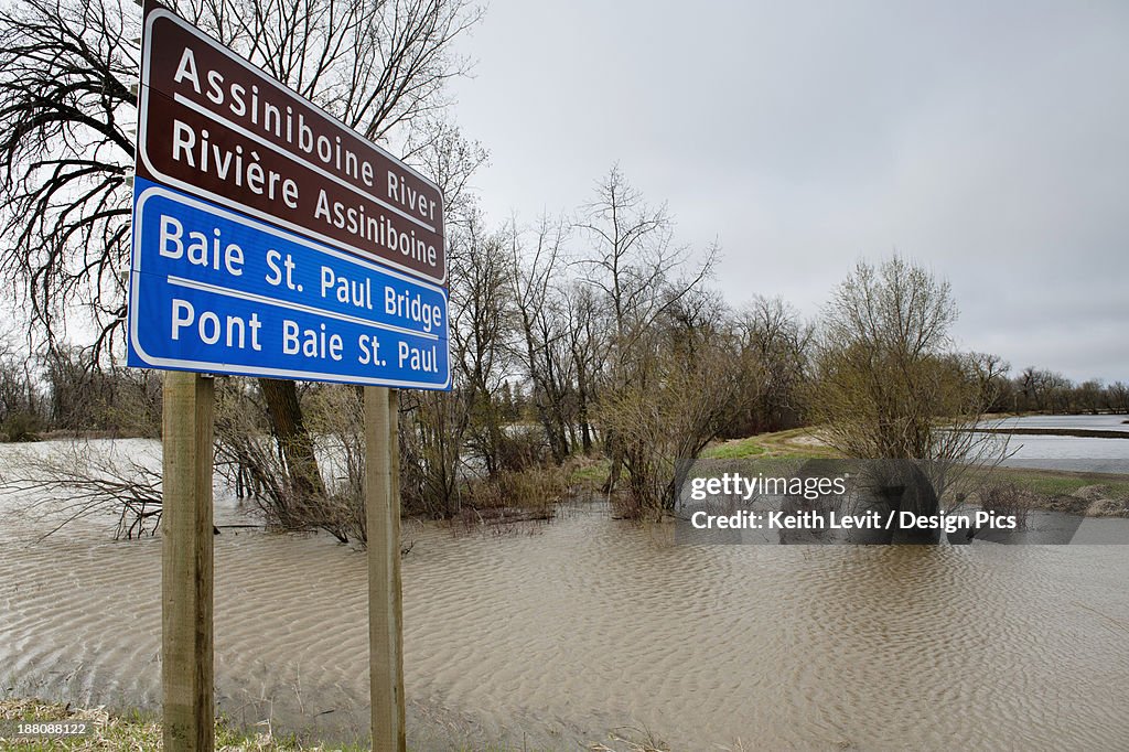 High Water Levels In Assiniboine River After Flooding