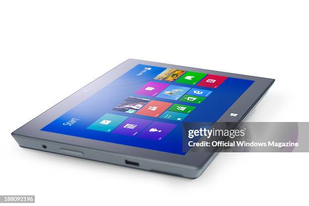 Microsoft Surface Pro tablet PC photographed on a white background, taken on April 4, 2013.