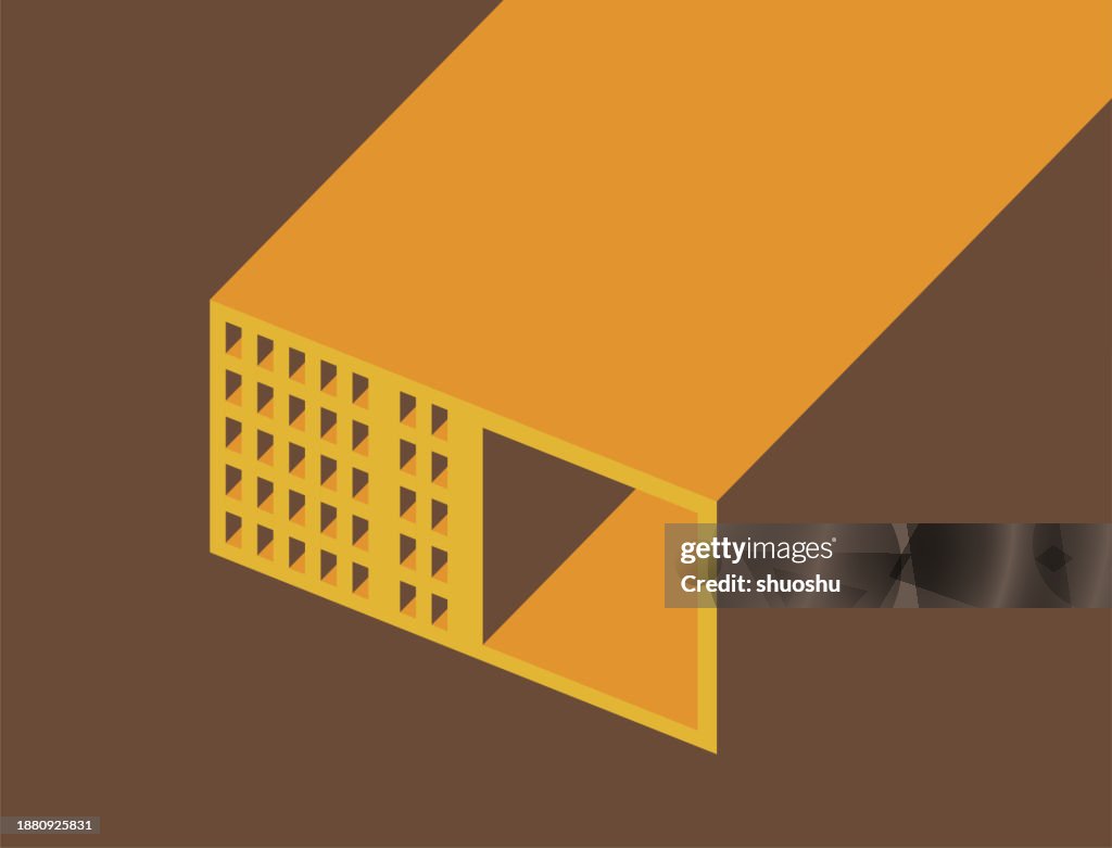 Abstract Minimalism Rectangle Cube Model Design Pattern Background High ...