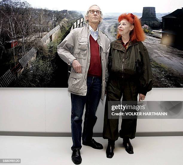 Bulgarian-born artist Christo and his wife Jeanne-Claude present their new project "Over the River - Project for Arkansas River, Colorado, USA"...