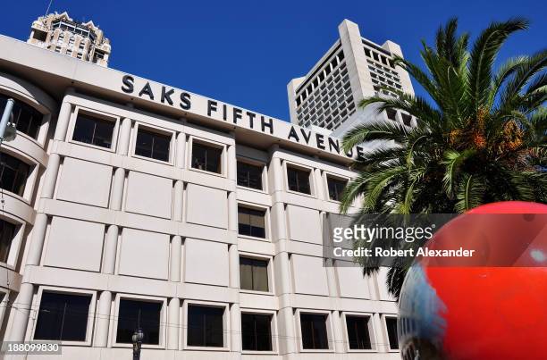 The Saks Fifth Avenue store is located in San Francisco's upscale Union Square shopping district.