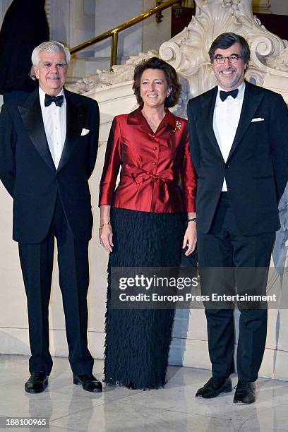 Europe Ralph Lauren Group President John Hooks, Isabel Oriol and Ignacio Munoz attend the Ralph Lauren Dinner Charity Gala at Casino Madrid on...