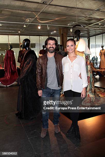 Michelle Jenner And Rodolfo Sancho attend 'Isabel. Vestuario de la serie de television' on November 14, 2013 in Madrid, Spain.