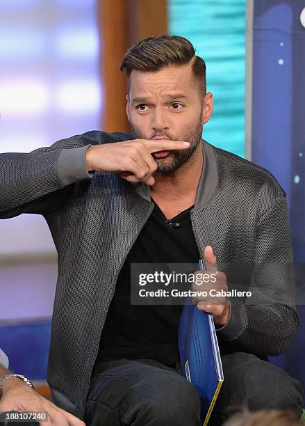 Ricky Martin on the set of Univisions "Despierta America" on November 15, 2013 in Miami, United States.