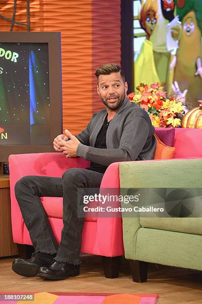 Ricky Martin on the set of Univisions "Despierta America" on November 15, 2013 in Miami, United States.