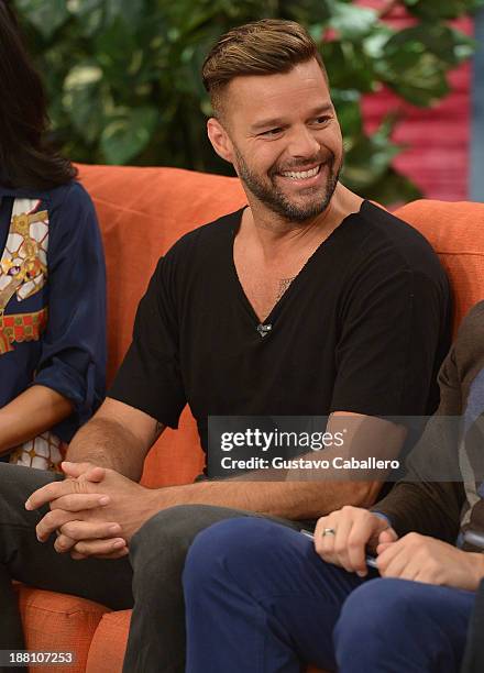 Ricky Martin on the set of Univisions "Despierta America" on November 15, 2013 in Miami, United States.