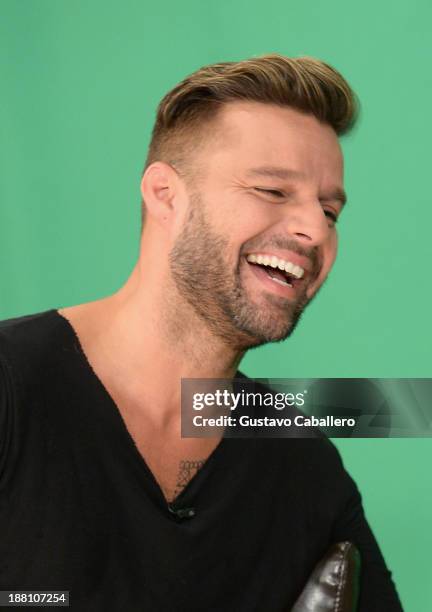 Ricky Martin on the set of Univisions "Despierta America" on November 15, 2013 in Miami, United States.