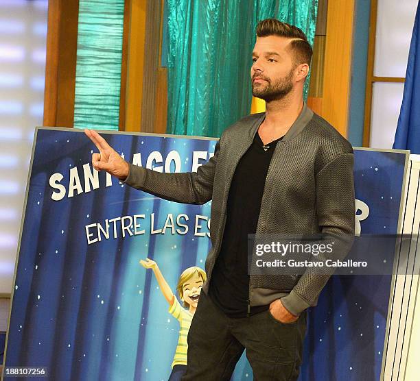 Ricky Martin on the set of Univisions "Despierta America" on November 15, 2013 in Miami, United States.