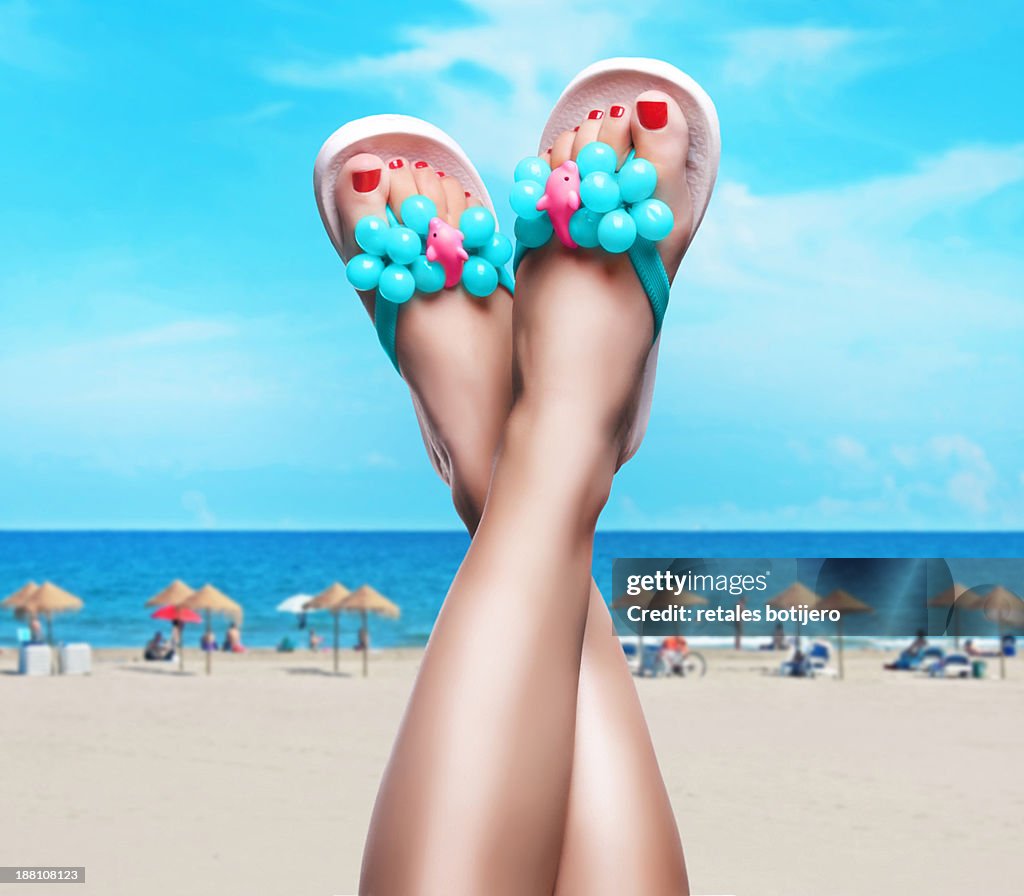 Feet up in summertime