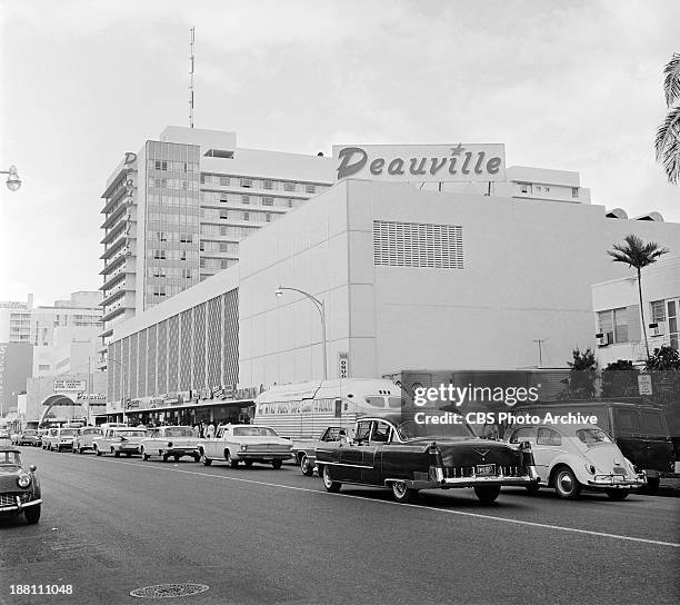 The Deauville Hotel where The Beatles will appear on THE ED SULLIVAN SHOW. Image dated February 16, 1964.