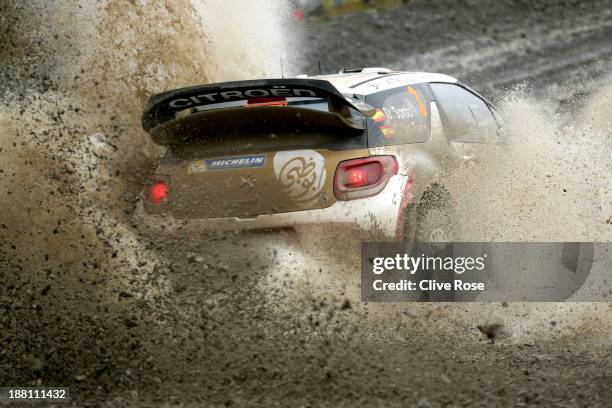 Dani Sordo and Carlos Del Barrio of Spain compete in the Citroën Total Abu Dhabi WRT during the sweet lamb stage of the FIA World Rally Championship...