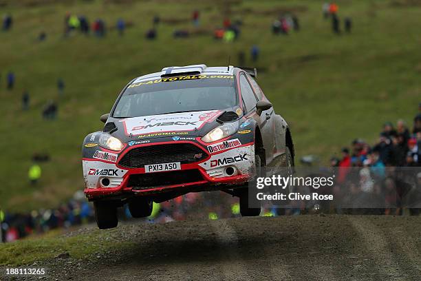 Jari Ketomaa and Tapio Suominen of Finland compete in the DMACK - AutoTek Fiesta during the sweet lamb stage of the FIA World Rally Championship...