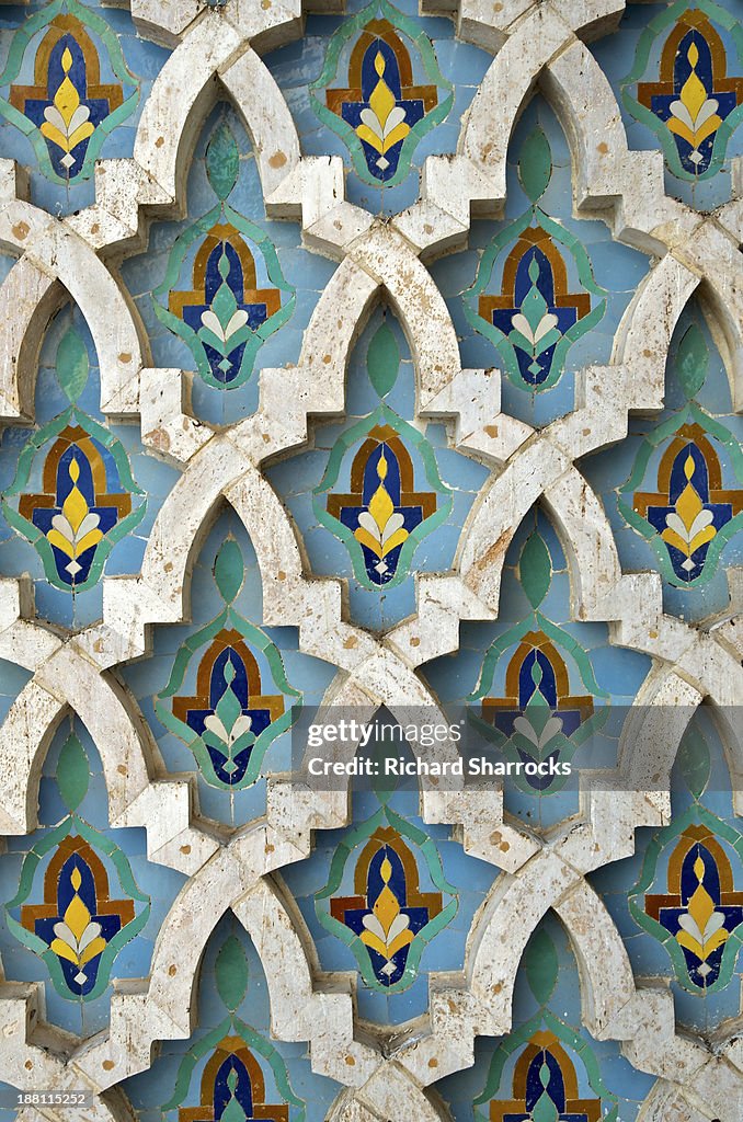 Mosque tiles, King Hassan Mosque