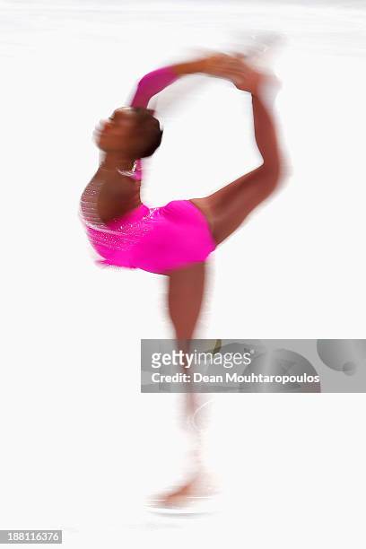 Mae Berenice Meite of France performs in the Ladies Short Program during day one of Trophee Eric Bompard ISU Grand Prix of Figure Skating 2013/2014...