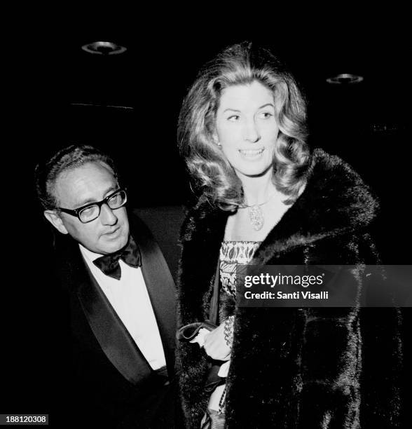 Henry Kissinger and wife Nancy on March 3, 1972 in New York, New York.