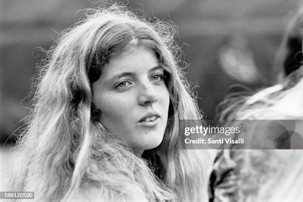 Caroline Kennedy at a tennis match on August 10, 1974 in New York, New York.