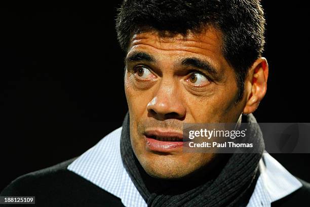 Head coach Stephen Kearney of New Zealand watches on after the Rugby League World Cup Quarter Final match at Headingley Stadium on November 15, 2013...