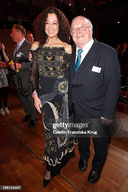 Barbara Wussow and Norbert Bluem attend the 15th Media Award By Kindernothilfe at Hauptstadtrepraesentanz Deutsche Telekom AG on November 15, 2013 in...