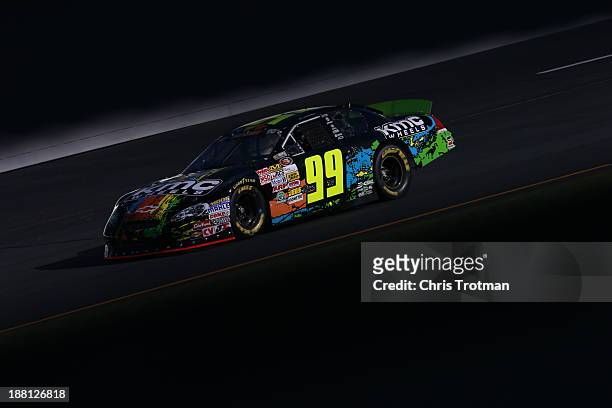 Austin Dyne, driver of the KMC Wheels Chevrolet, during the NASCAR K&N Pro Series East North American Power 100 at New Hampshire Motor Speedway on...