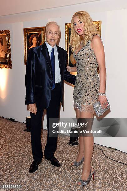 Valeria Marini and Renato Balestra attend the Gala Dinner for 'La Migliore Offerta' during The 8th Rome Film Festival on November 15, 2013 in Rome,...