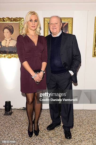 Massimo Boldi and Loredana De Nardis attend the Gala Dinner for 'La Migliore Offerta' during The 8th Rome Film Festival on November 15, 2013 in Rome,...