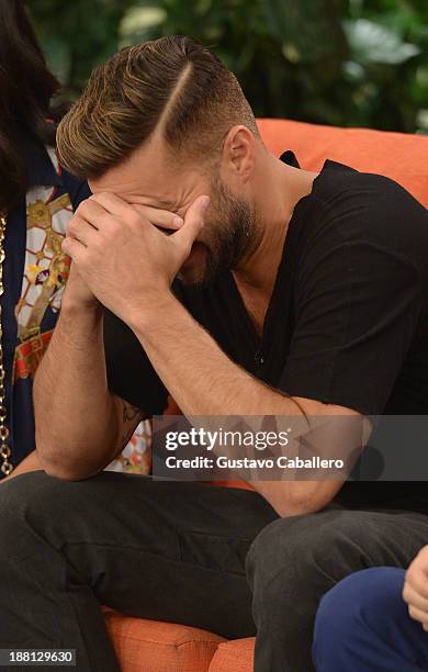 Ricky Martin on the set of Univisions "Despierta America" on November 15, 2013 in Miami, United States.