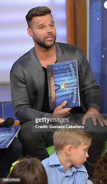 Ricky Martin on the set of Univisions "Despierta America" on November 15, 2013 in Miami, United States.