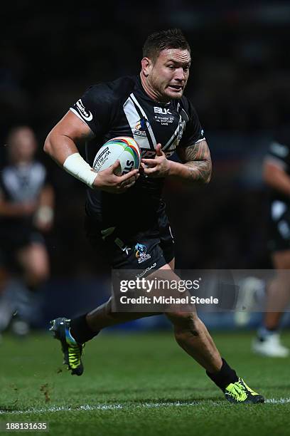 Jared Waerea-Hargreaves of New Zealand during the Rugby League World Cup Quarter Final match between New Zealand and Scotland at Headingley Carnegie...