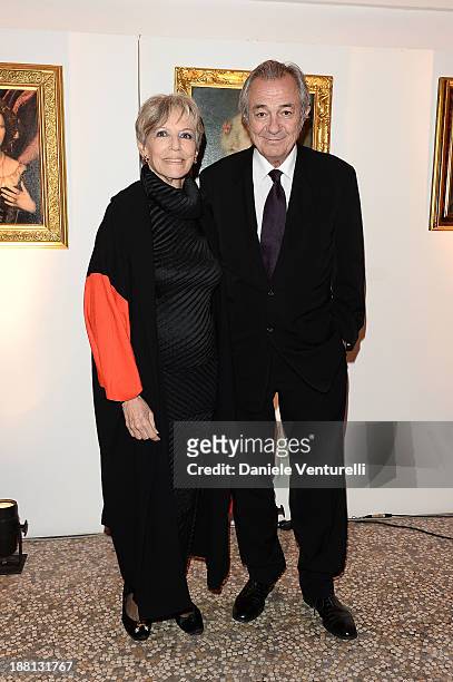 Victoria Zinny and Remo Girone attend the Gala Dinner for 'La Migliore Offerta' during The 8th Rome Film Festival on November 15, 2013 in Rome, Italy.