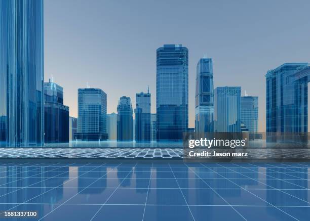 blue data 3d urban architecture - bridge low angle view stock pictures, royalty-free photos & images