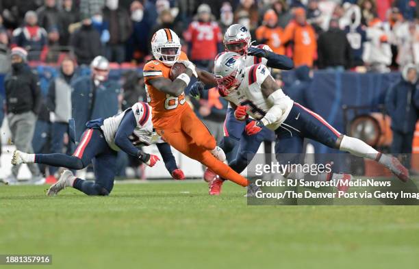 Denver Broncos wide receiver Brandon Johnson turns up field during the second half of the game at Empower Field at Mile High in Denver, Colorado on...