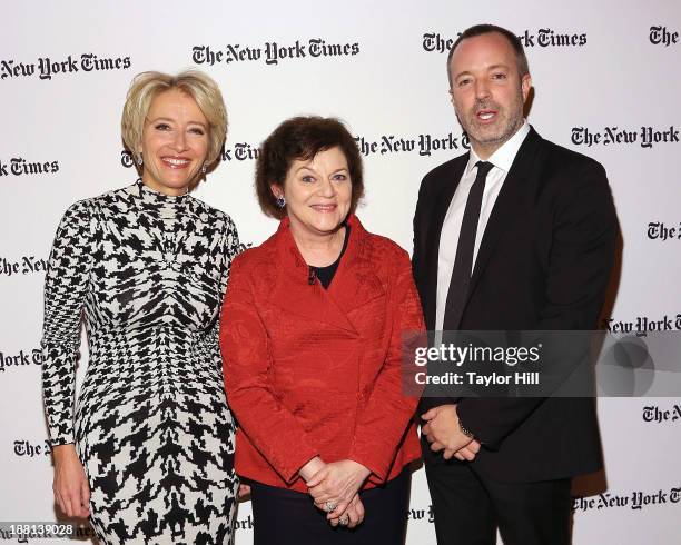 Actress Emma Thompson, New York Times Arts Critic Janet Maslin, and The Academy Museum managing director Bill Kramer attend the Future Academy Museum...