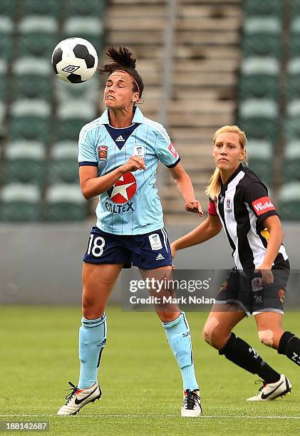 Emma Kete of Sydney in action during the round two W-League match between Sydney and Newcastle at WIN Stadium on November 16, 2013 in Wollongong,...