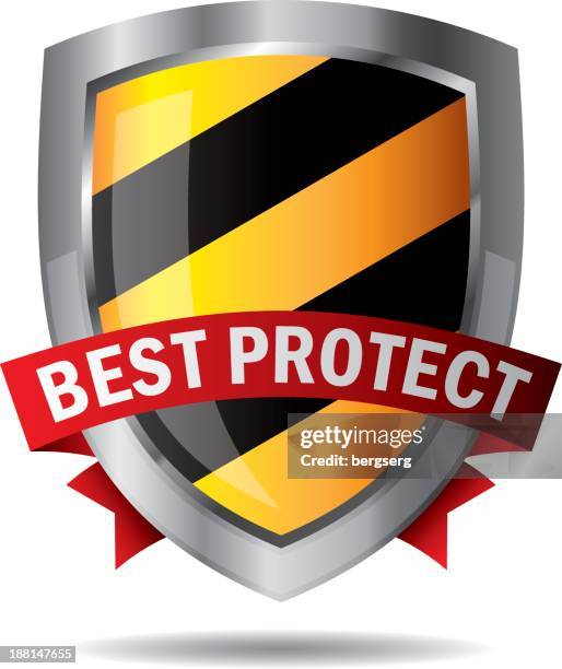 best protect - metallic silver gradient stock illustrations