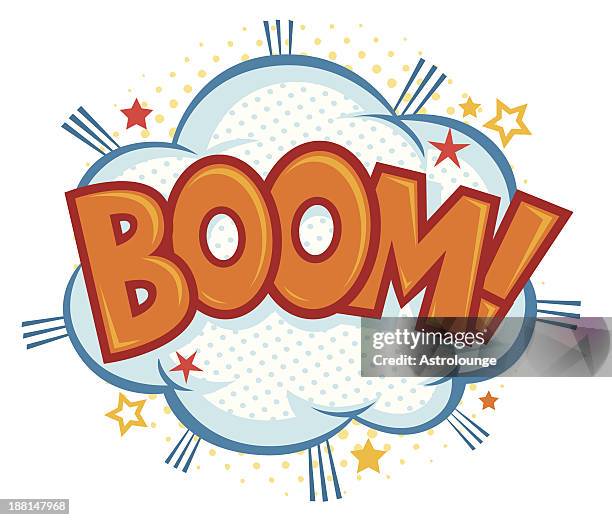boom effect - cartoon cloud stock illustrations