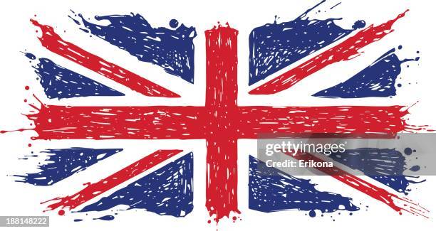 doodle united kingdom flag - graffiti union jack stock illustrations