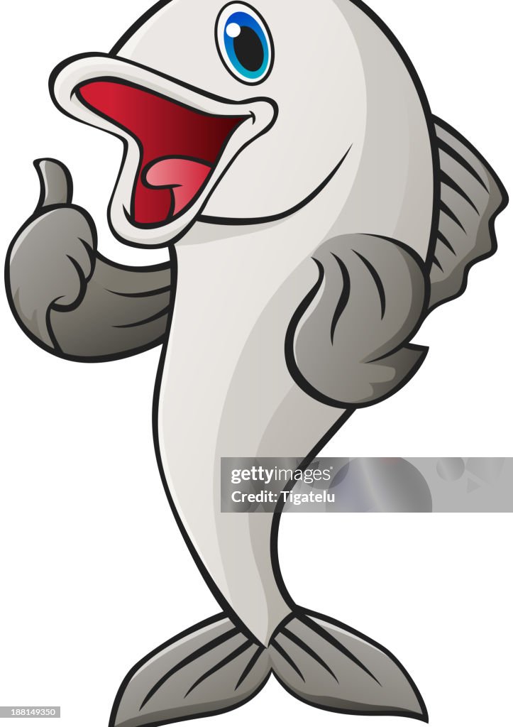 Cute Fish Cartoon With Thumb Up High-Res Vector Graphic - Getty Images