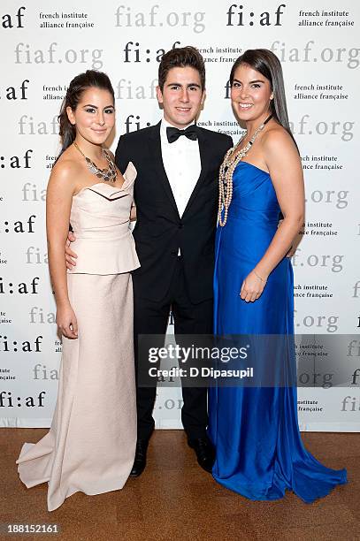 Maya Ghosn, Anthony Ghosn, and Caroline Ghosn attend the 2013 Trophee Des Arts gala on November 15, 2013 in New York City.