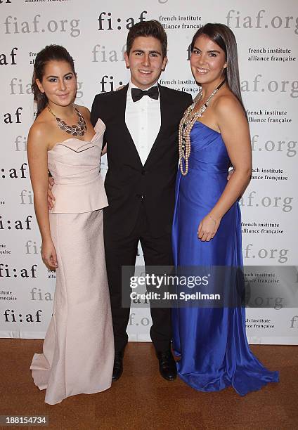 Maya Ghosn, Anthony Ghosn and Caroline Ghosn attend the 2013 Trophee Des Arts gala on November 15, 2013 in New York City.