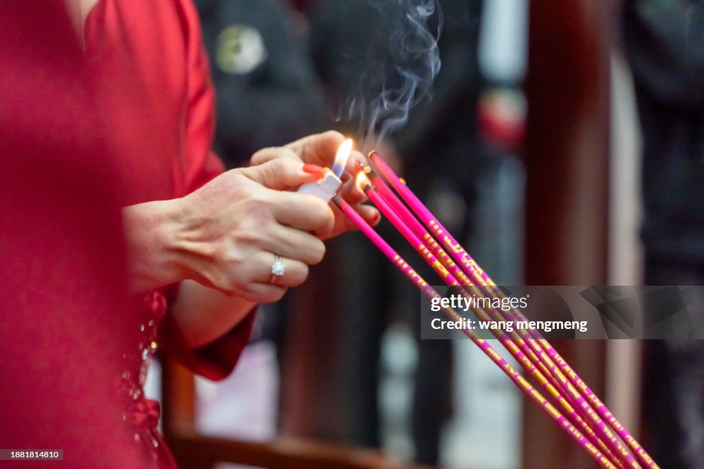 Light incense with a lighter