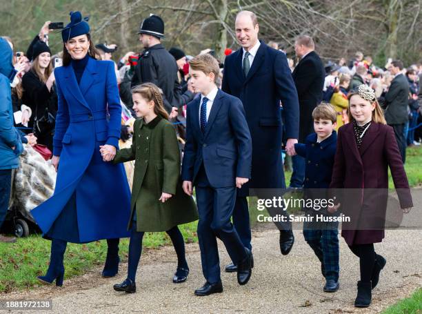 Catherine, Princess of Wales, Princess Charlotte of Wales, Prince George of Wales, Prince William, Prince of Wales, Prince Louis of Wales and Mia...