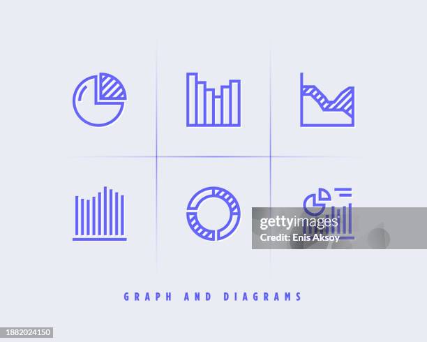 graph and diagrams - data science stock illustrations