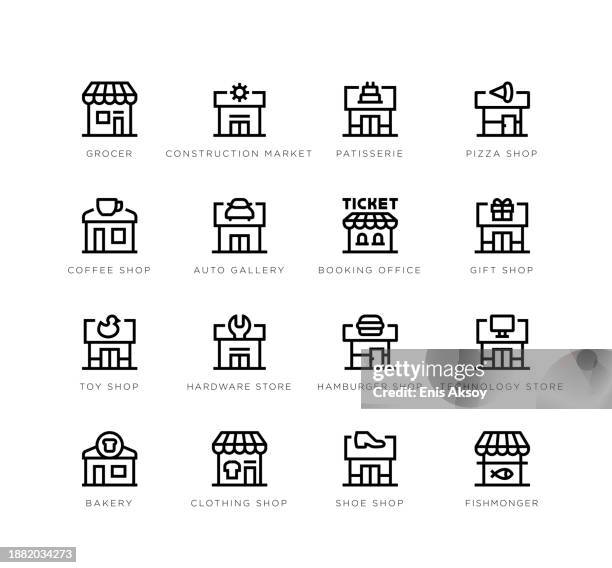 store building icons - donner 幅插畫檔、美工圖案、卡通及圖標