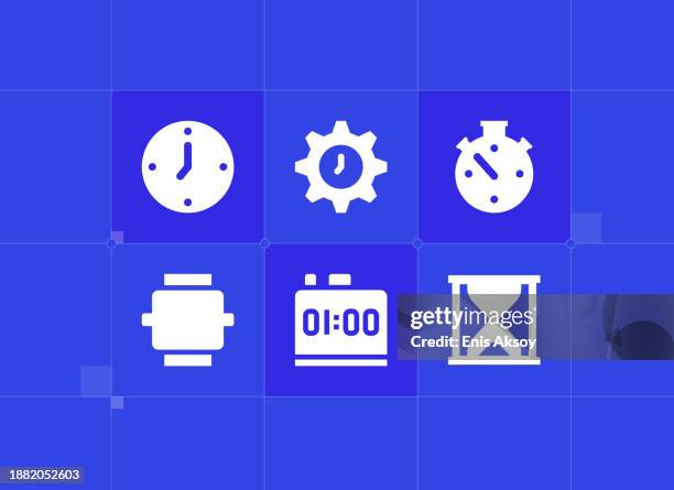 stockillustraties, clipart, cartoons en iconen met time icons - klokkentoren met wijzerplaat